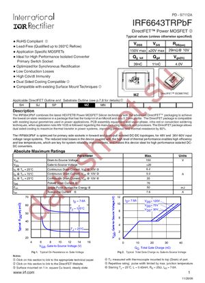 IRF6643TRPBF datasheet  